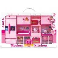 Modern Kitchen pink set bucătărie cu accesorii, cu sunete și lumini