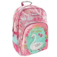 Must: Geantă de școală lebădă cu trei compartimente, rucsac 33x16x45cm