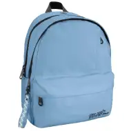 Must: Geantă de școală rotunjită albastru deschis cu patru compartimente, rucsac 32x19x42cm ​