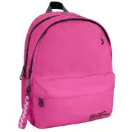 Must: Geantă de școală roz rotunjită cu patru compartimente, rucsac 32x19x42cm