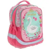Must: Geantă școală ergonomică lebădă roz, cu trei compartimente, rucsac 30x16x42cm