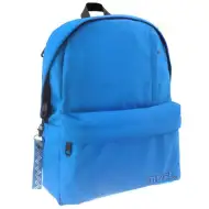 Must: Geantă școlară albastră rotunjită cu patru compartimente, rucsac 32x17x42cm