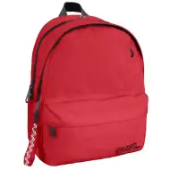 Must: Geantă școlară roșie rotunjită cu patru compartimente, rucsac 32x19x42cm