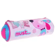 Must: penar cilindru roz câine 20x8cm
