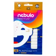 Nebulo: set de plastilină culoare naturală albă 12 bucăți