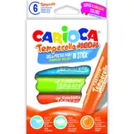 Neon tempera stick set 6 bucăţi - Carioca