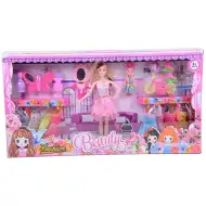 Păpușă Sandra care poate fi îmbrăcată cu accesorii și set de piaptănă 28cm
