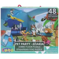 Party animal 48 bucăți floor puzzle 60x90cm