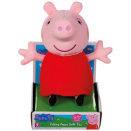Pluș vorbitor Peppa Pig în rochie roșie 20 cm