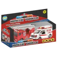 Rescue Vehicle 2 bucăți pompieri și salvare set cu sunete și lumini