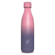 Roz-mov sticlă de apă metalică cu pereti dubli 500ml