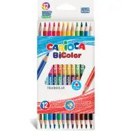 Set creioane colorate două vârfuri 12 bucăți 24 culori - Carioca