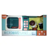 Set de joacă microundă electronică cu mâncare și accesorii