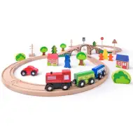 Set pistă feroviară accesoriu din lemn formă 8 - Woodyland