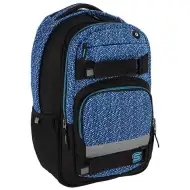 Spirit: Campus ghiozdan rotunjit negru si albastru, rucsac 46x33x22cm