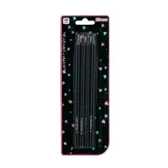 Spirit: Crystal grafit creion lemn negru cu capăt special 4 bucăți set
