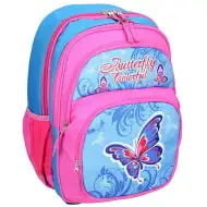 Spirit: Fluture culori roz-albastru 4 compartimente rucsac ergonomic