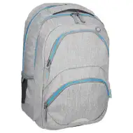 Spirit: Freedom ghiozdan rotunjit gri deschis si albastru, rucsac 46x33x22cm