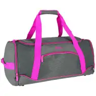 Spirit: Gym geantă de sport neon pink-gri 20x51x23cm