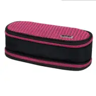 Spirit: My Bag negru și pink penar oval două compartimente