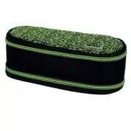 Spirit: My Bag negru și verde penar oval două compartimente