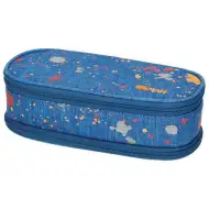 Spirit: Penar oval cu buline vopsea model denim albastru 23x10cm