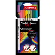 Stabilo: Pen 68 Brush ARTY set de 10 bucăți