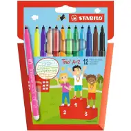 Stabilo: Trio A-Z set marker colorat 12 bucăți