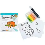 Sticker Art: Animale set abțibild se poate colora - Comansi
