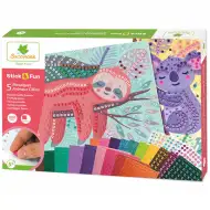 Stick'N Fun set de făcut poză mozaic - Animale de îmbrățișat