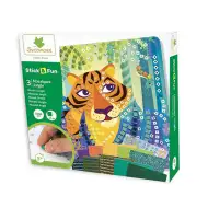Stick'N Fun set de făcut poză mozaic - Animalele junglei