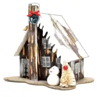 Stop &amp; Look: căsuță hârtie cu turn și lumini 17x12x14cm