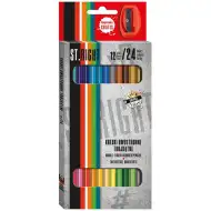St.Right creioane colorate două capete 12 bucăți cu ascuțitoare