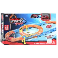 Super Track 24 bucăți Set pistă de curse cu mașină 1/64