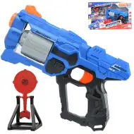 Swift Launcher: Pistol cu burete manual cu magazie rotativă si cartuse si tinta de 32 cm