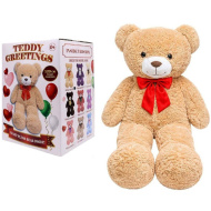 Teddy Greetings: Honey Hugs ursuleț de pluș alb în cutie cadou 120 cm