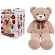 Teddy Greetings: Ursuleț de pluș Oat Cheer alb în cutie cadou 120 cm