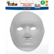 The Littlies: mască de hârtie albă care se poate decora 2 bc set