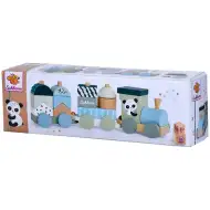 Trenuleț lemn panda 16 bucăți set - Eichhorn