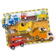 Vehicule de construcţii puzzle cu 6 elemente - Melissa &amp; Doug