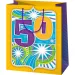 50-a aniversare pungă cadou exclusivă dimensiune normală 11x6x15cm