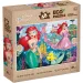 Ariel două lumi 2 în 1 puzzle Eco mini de 48 de piese și carte de colorat 35x25cm - Lisciani