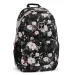 Ars Una: Flowery Black ghiozdan școlar cu flori AU-2, rucsac 32x46x22cm