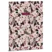 Ars Una: Flowery Pink mapă cu flori și elastic A/4