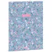 Ars Una: Pearl Blossom Blue mapă cu flori și elastic A/4
