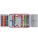 Ars Una: Penar tip portofel cu pisică Think Pink, echipat, 12,8x19,3x3,6 cm