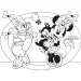 Aventurile lui Minnie Mouse și Daisy Duck 2 în 1, puzzle Eco maxi cu 24 de piese și planșă de colorat 70x50cm - Lisciani