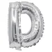 Balon folie în formă de literă argintie – litera D 32cm