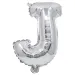 Balon folie în formă de literă argintie - Litera J 32cm