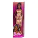 Barbie: Fashionista păpușă stilată în rochie cu carouri și flori - Mattel